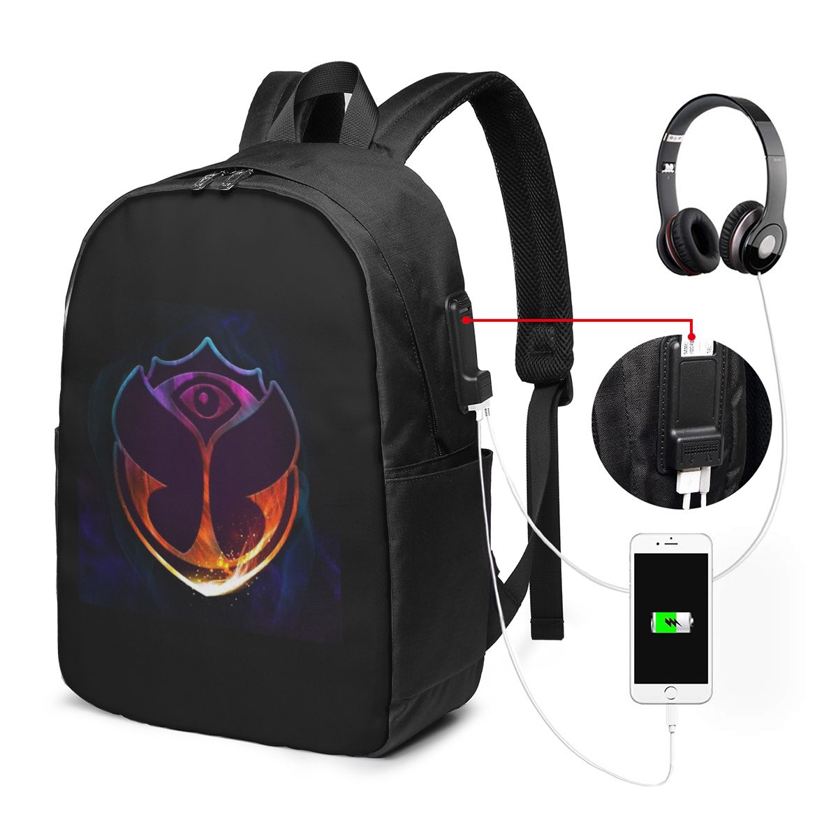 Laptops - Tomorrowland Butterfly Backpack Travel Notebook Bag