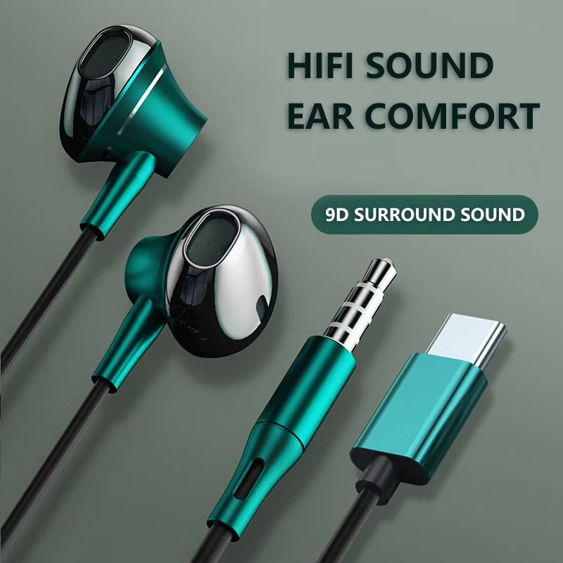 9D Bass Stereo Type C and 3.5m - огляд і ціна Type C Wired Earphones With Mic