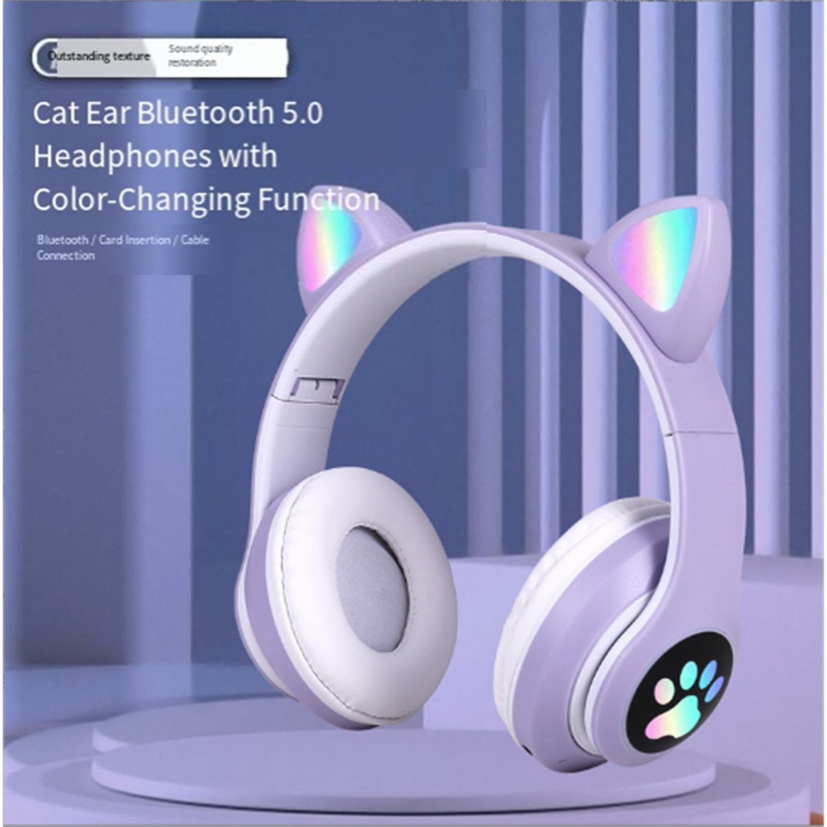 DT90 New Cute Cat Ear Bluetoot - огляд і ціна Cat Ear Bluetooth Headset Led
