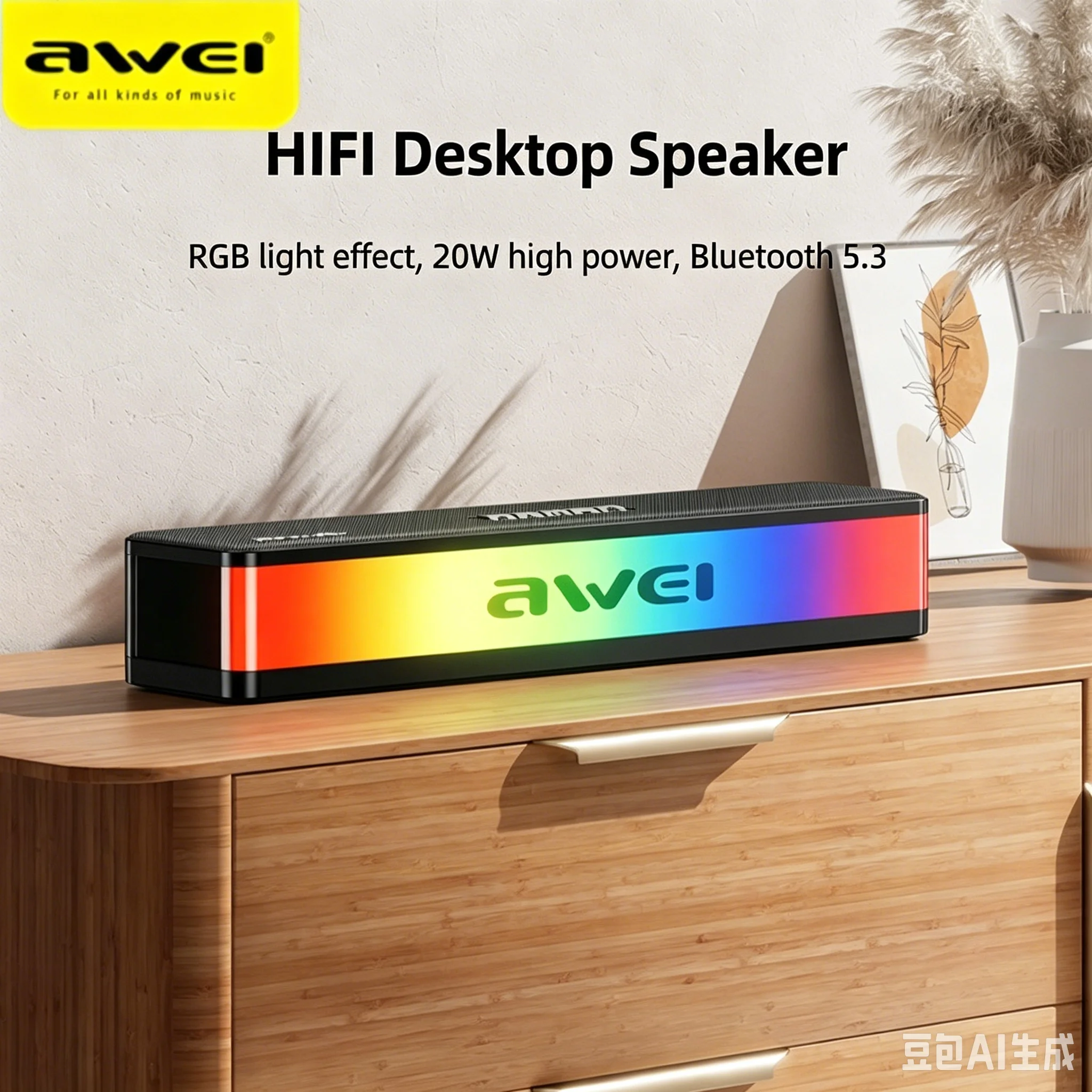 RGB Bluetooth Speakers Soundba - огляд і ціна Rgb Computer Soundbar For Pc