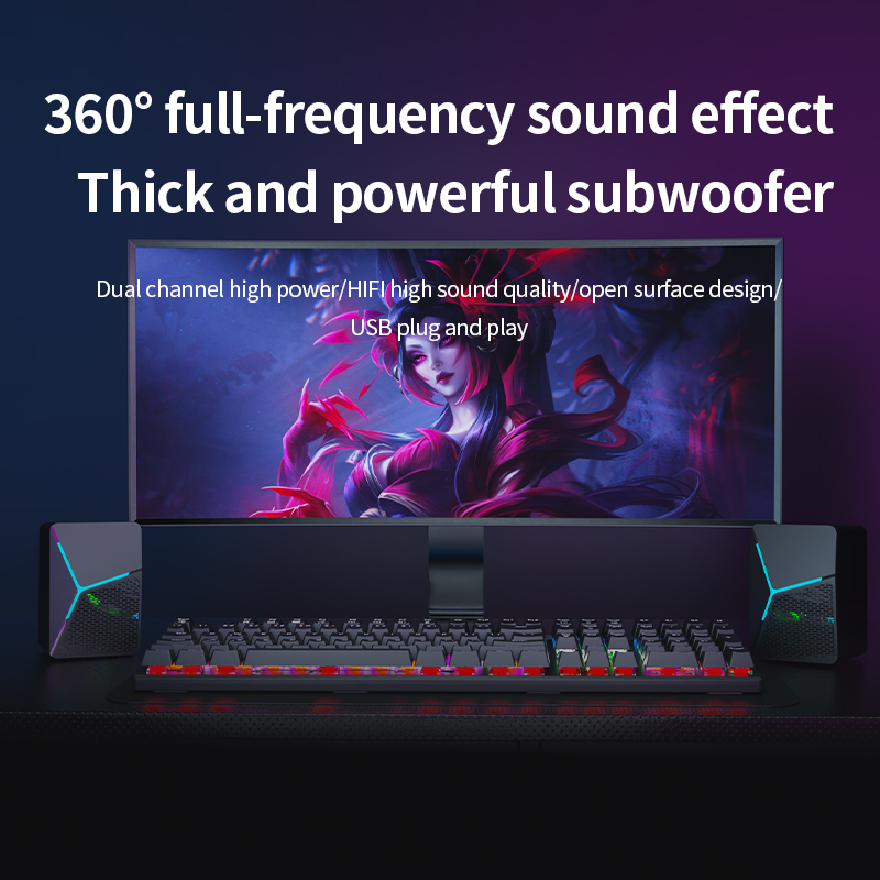 RGB Gaming Computer Speakers W - огляд і ціна Rgb Computer Soundbar For Pc