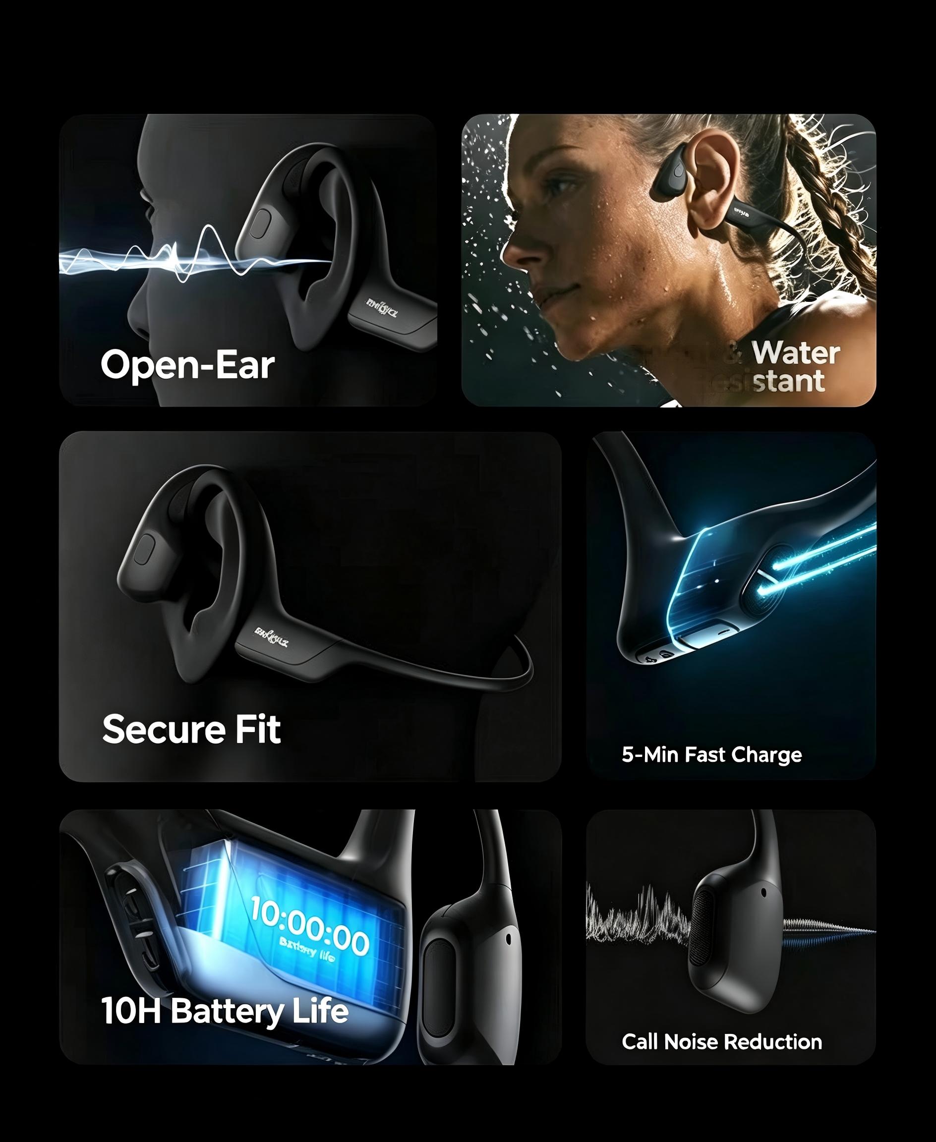 OpenRun Pro AS810 Bone Conduct - огляд і ціна Bone Conduction Running Headphones