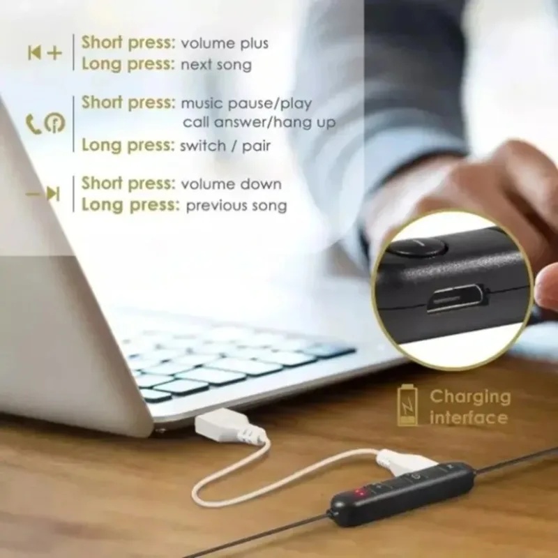 1/2/3/4pcs Neckband Bluetooth  - огляд і ціна Magnetic Neckband Sports Earphones