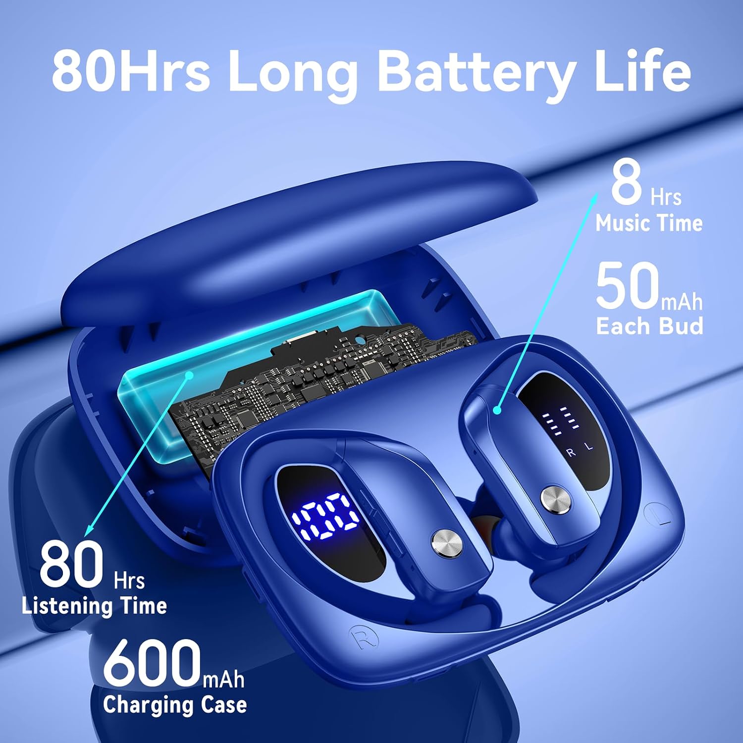 Wireless Earbuds with 80H Play - огляд і ціна Headphones